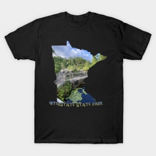 Minnesota State Outline (Interstate State Park) T-Shirt